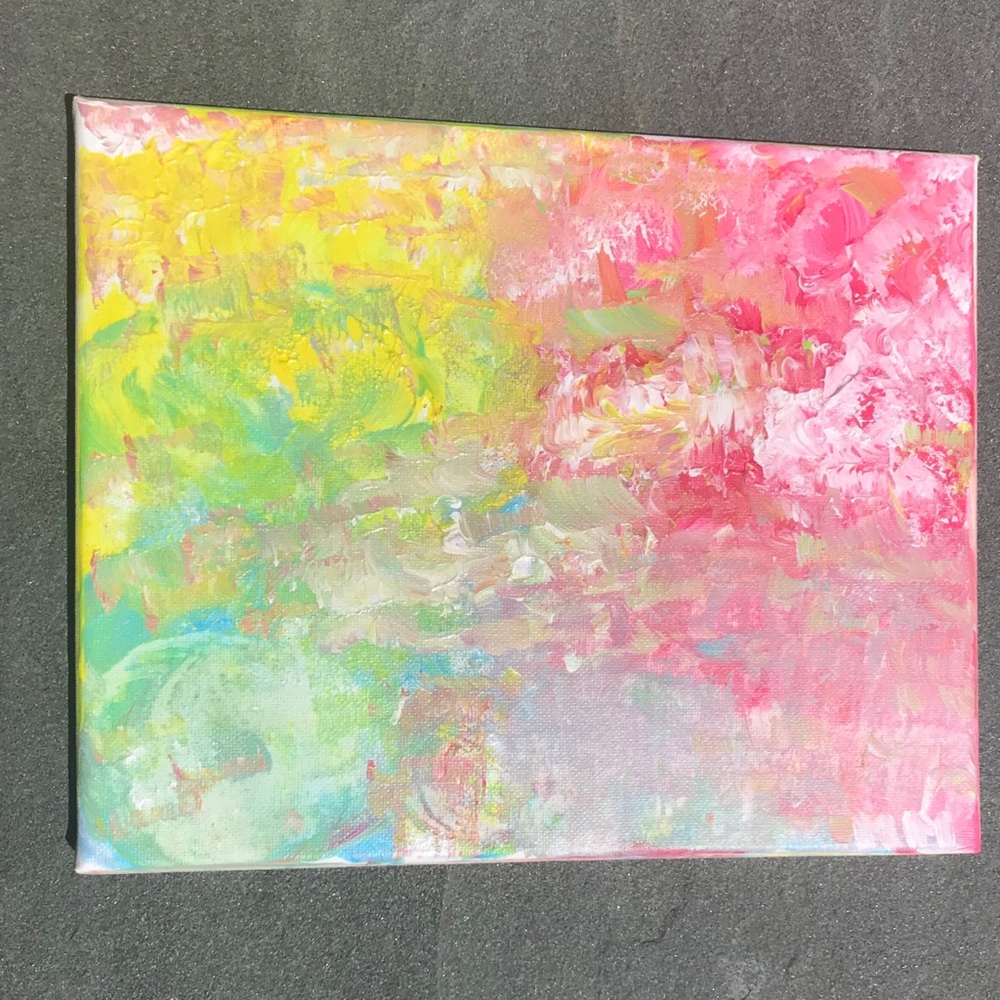 “Confetti” abstract painting 8x10